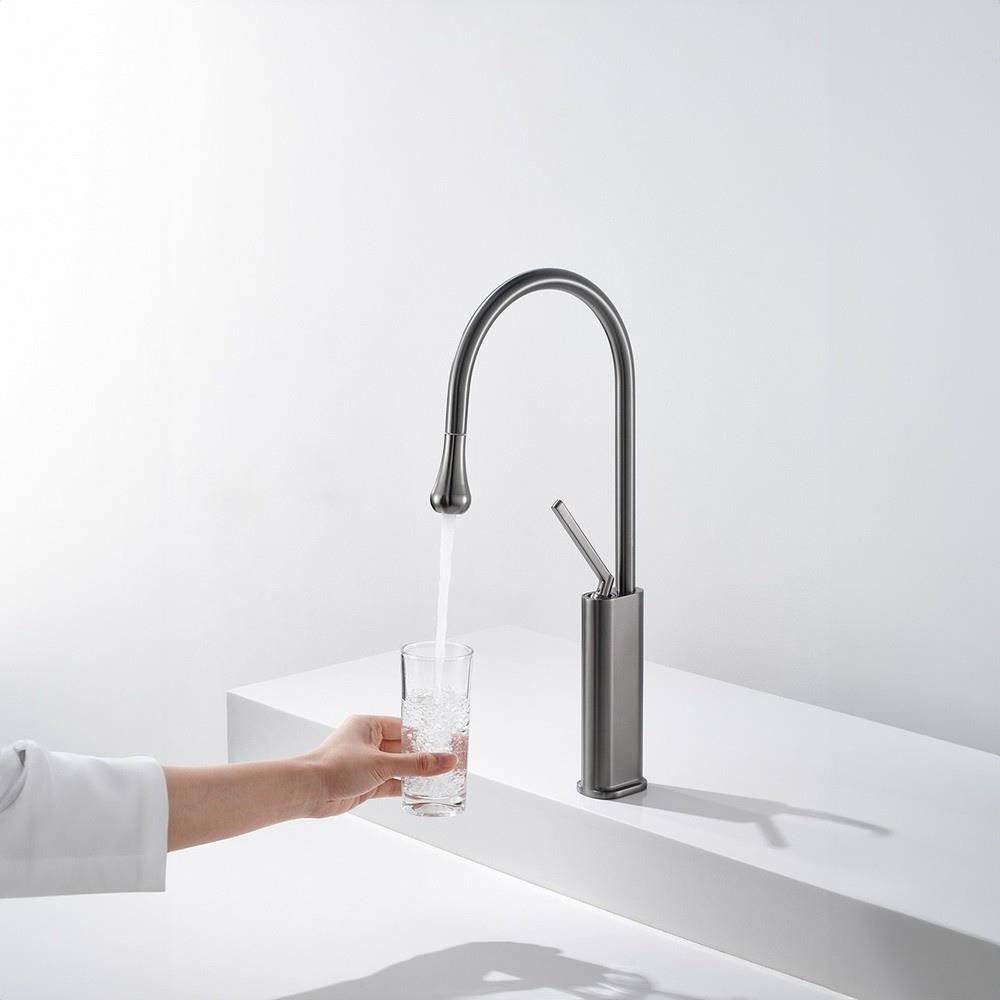 GraffeGraffe Zenflow Metalik Siyah Spiralli Mutfak Bataryası