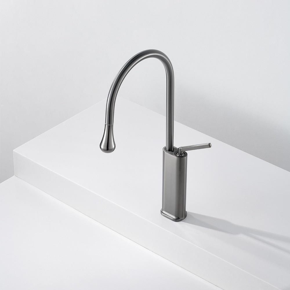 GraffeGraffe Zenflow Metalik Siyah Spiralli Mutfak Bataryası