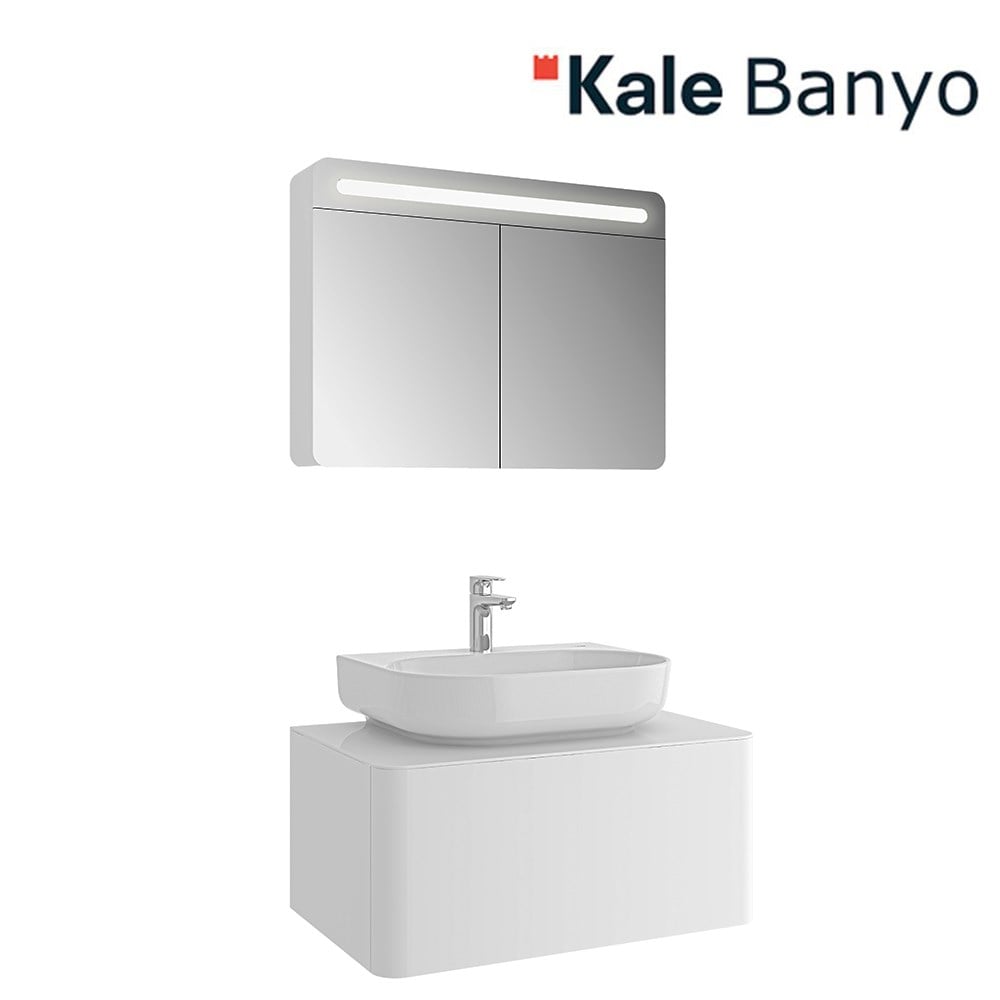 Kale | 80 Cm Bond Banyo Dolabı Pure Beyaz