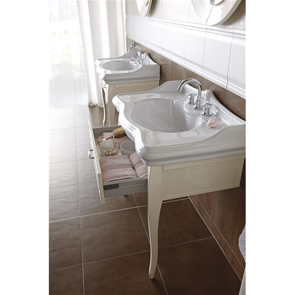 Kale | Victorian Banyo Dolabı Krem