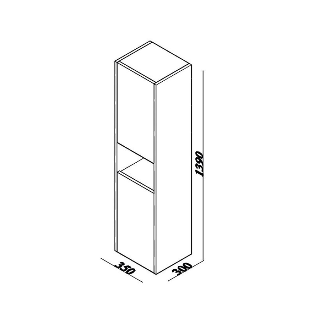 LineartBalat 80 cm Banyo Dolabı 800