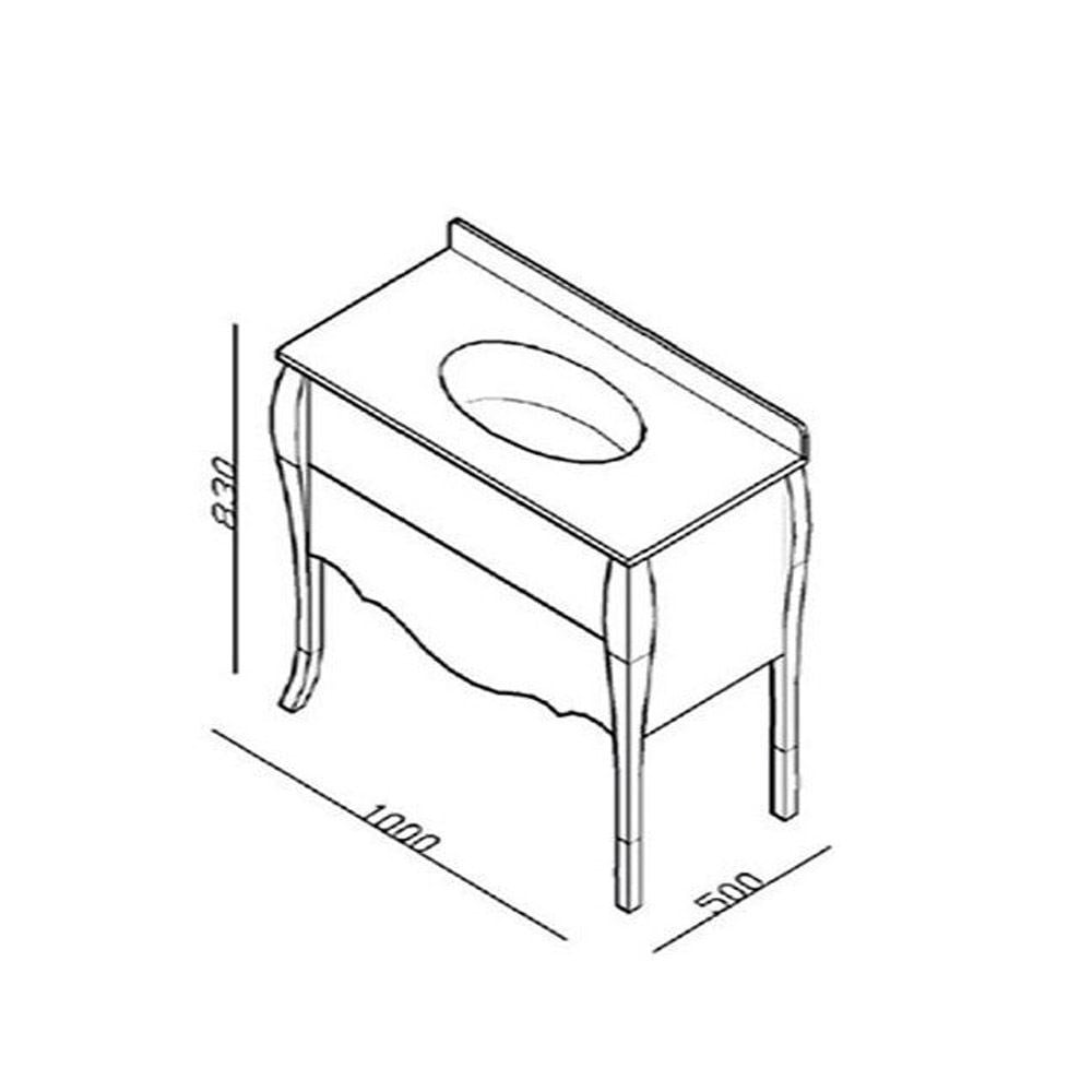 LineartClassy 100 cm Lavabolu Alt Modül