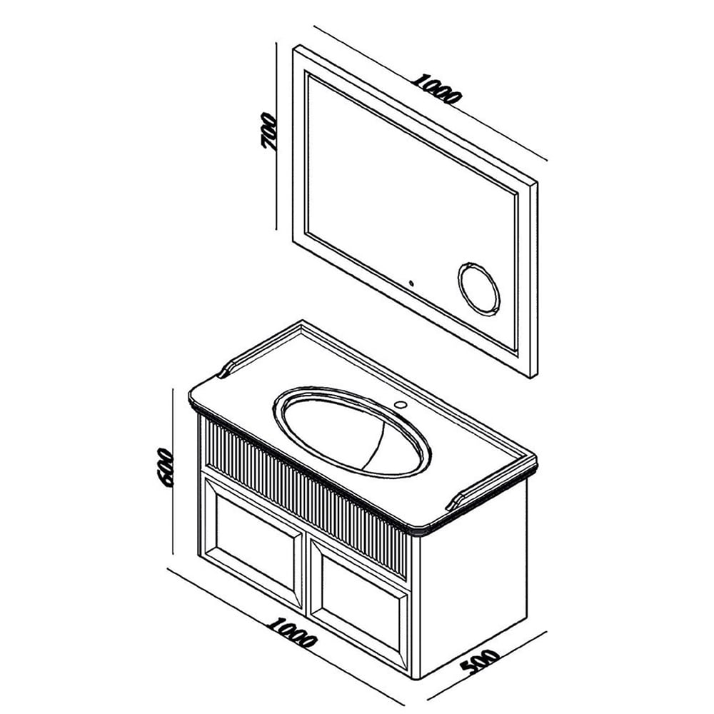 LineartDeco 100 cm Banyo Dolabı 1010