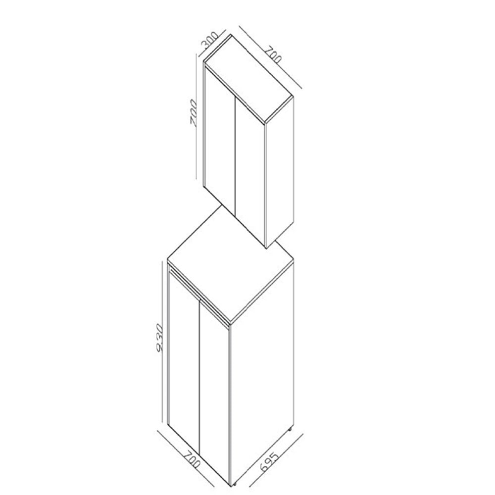 LineartDelta Çamaşır Makinesi Dolabı