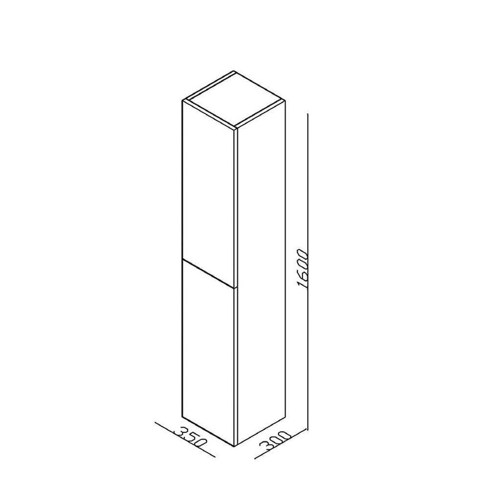 LineartDuden 100 cm Banyo Dolabı 1000