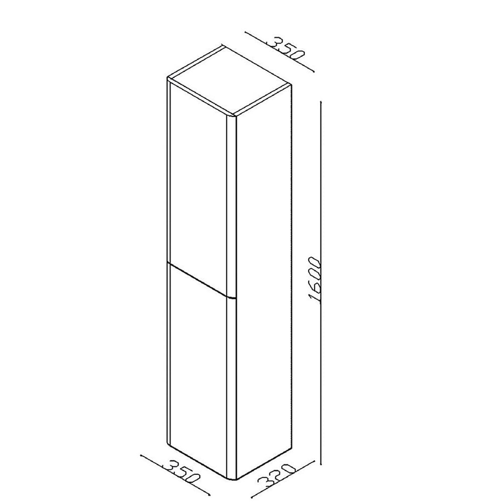 LineartEfes 100 cm Banyo Dolabı 1000
