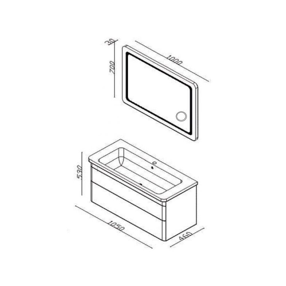 LineartEfes 105 cm Banyo Dolabı 1010