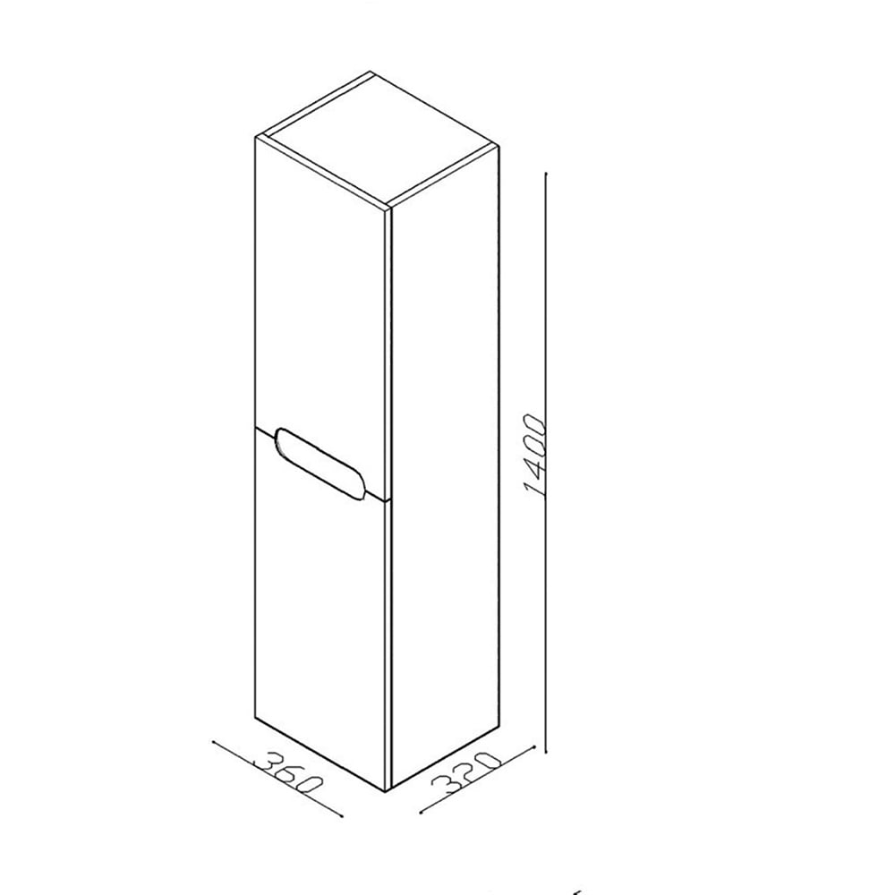 LineartEnjoy 80 cm Banyo Dolabı 800