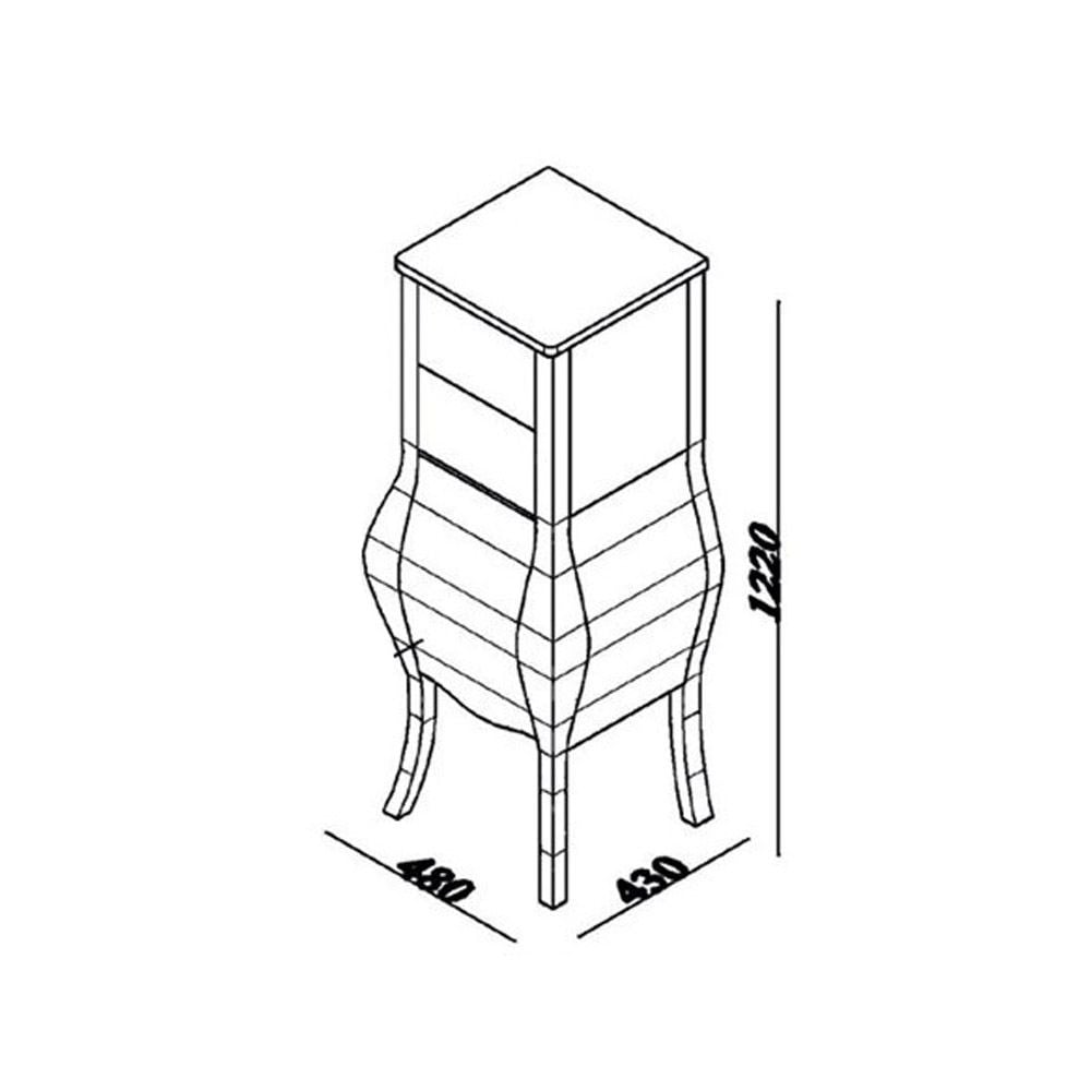 LineartEvita 48 cm Boy Dolap