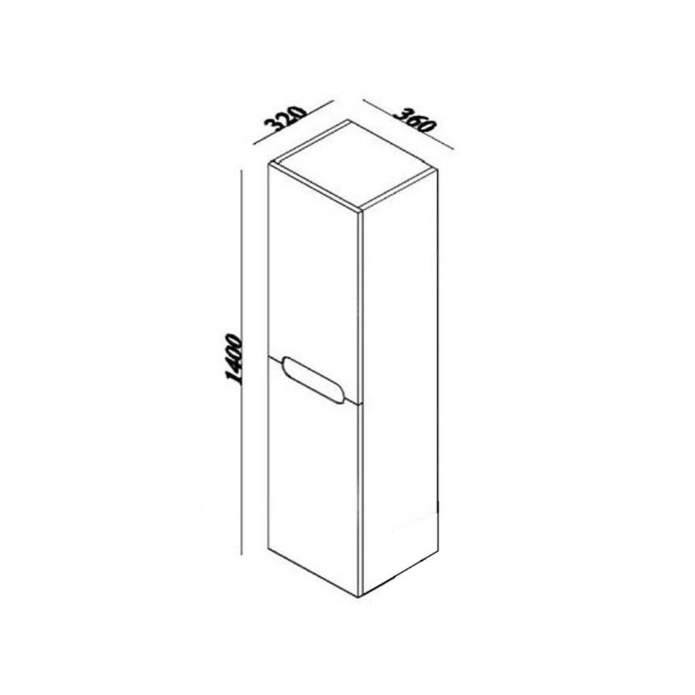 LineartGlory 36 cm Boy Dolap