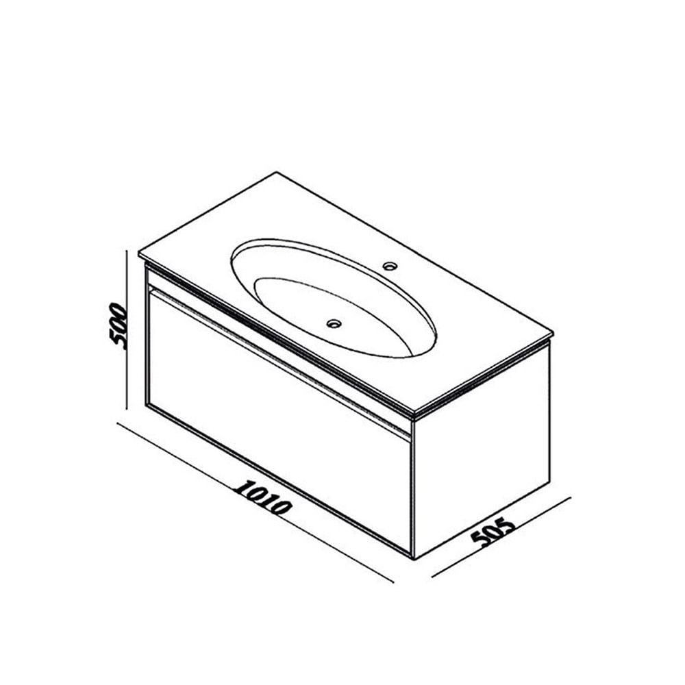 LineartIcon 100 cm Lavabolu Alt Modül