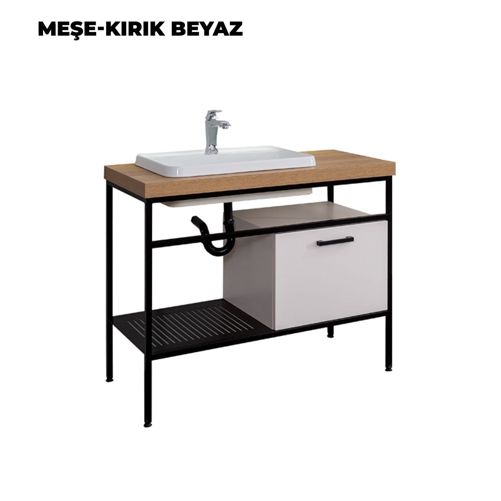 LineartMetallon 100 cm Banyo Dolabı Alt Modülü