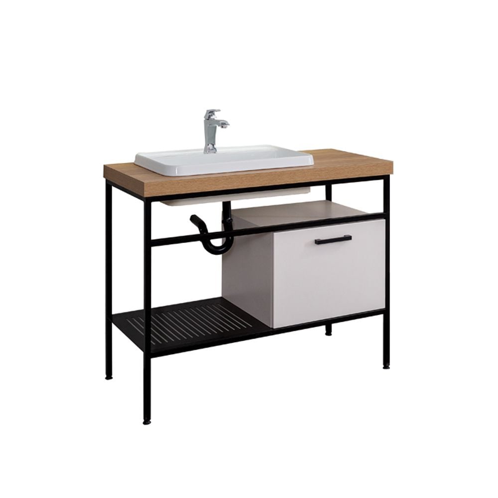 LineartMetallon 100 cm Banyo Dolabı Alt Modülü