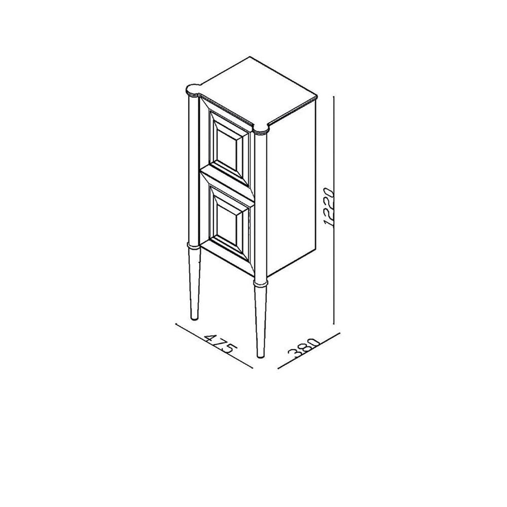 LineartRetro 170 cm Banyo Dolabı 1700