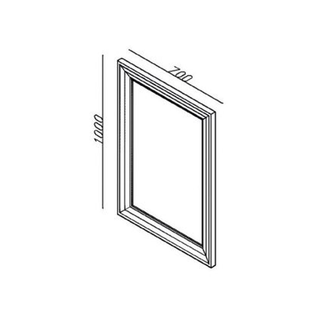 LineartRetro 70 cm Çerçeveli Dikdörtgen Ayna