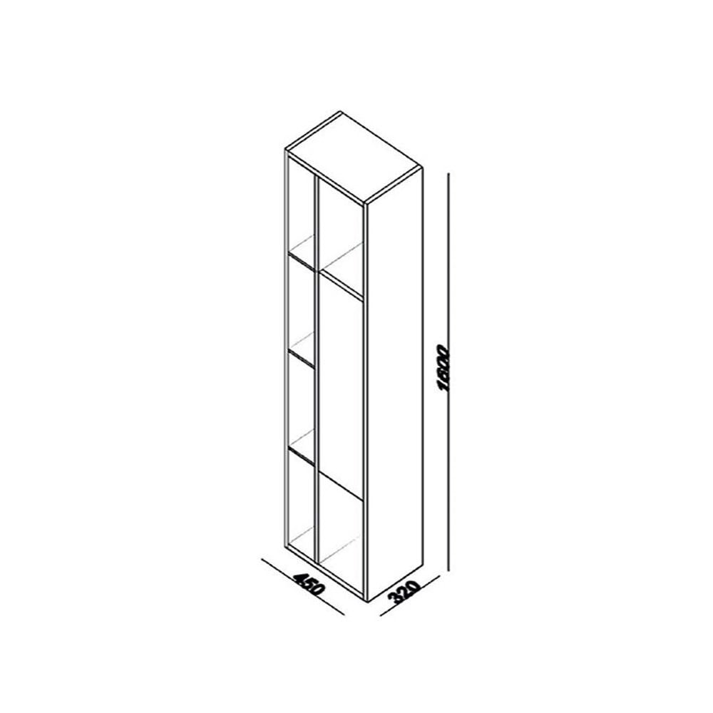 LineartTimber 45 cm Boy Dolap