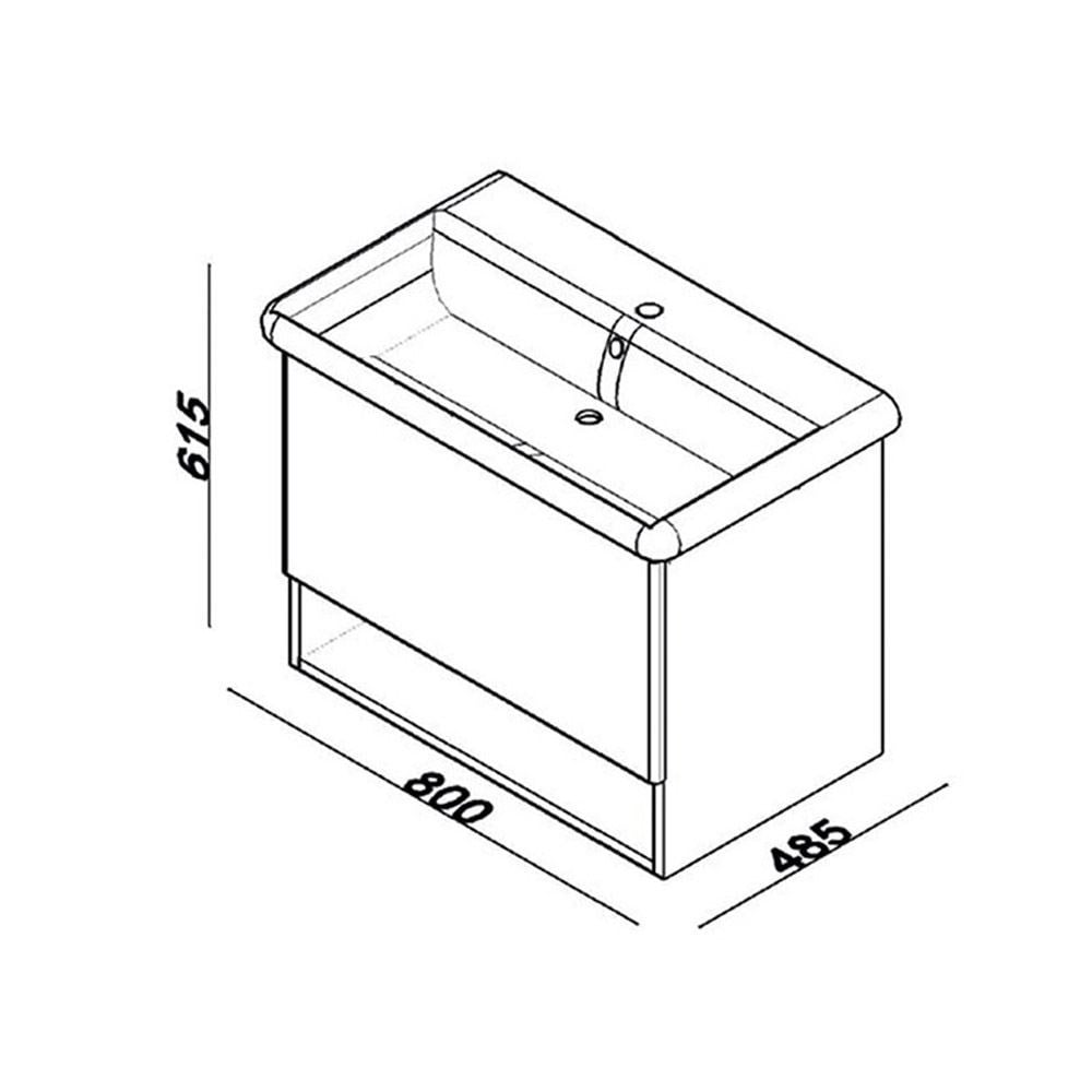 LineartViva 80 cm Lavabolu Alt Modül