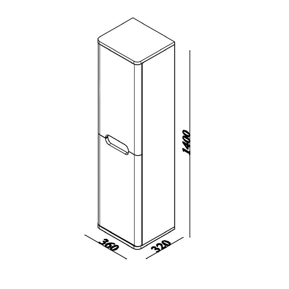 LineartWing 100 cm Banyo Dolabı 1010