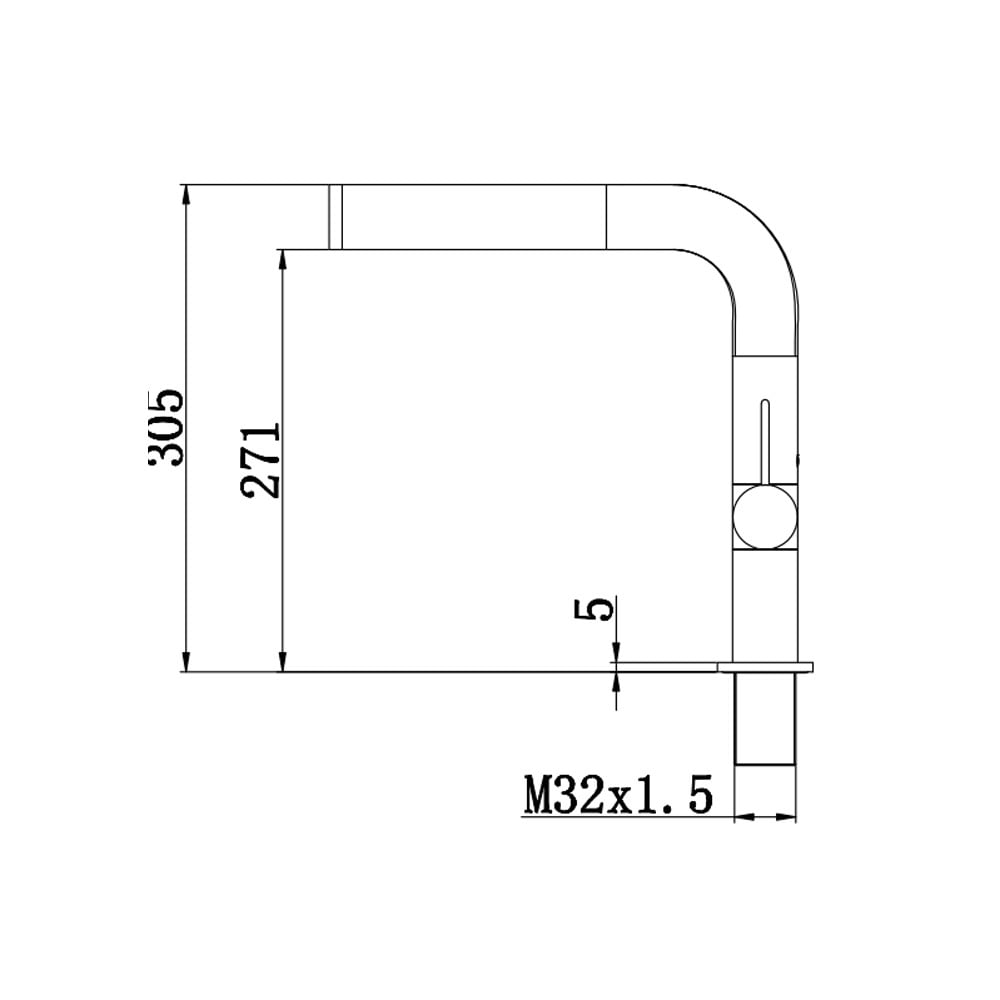 OrkaAlice Siyah Krom Mutfak Bataryası