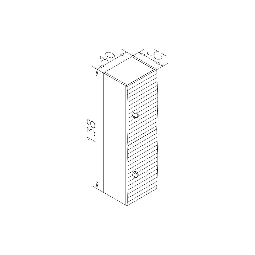 OrkaAnzer 120 cm Banyo Dolabı