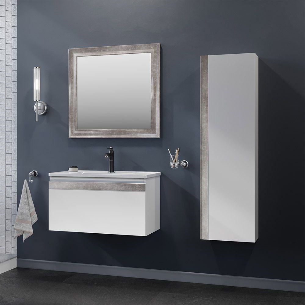 OrkaBoston 80 cm Banyo Dolabı