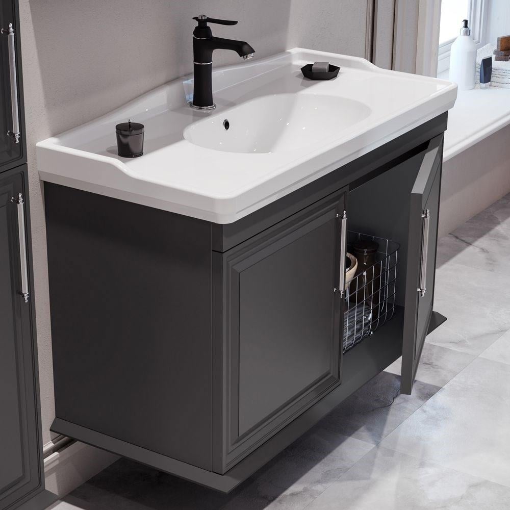 OrkaCorbel 85 cm Banyo Dolabı