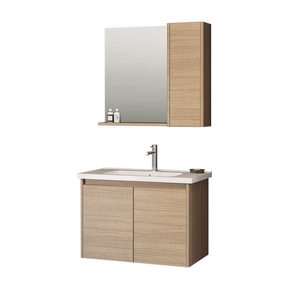 OrkaDüden Kapaklı 80 cm Banyo Dolabı