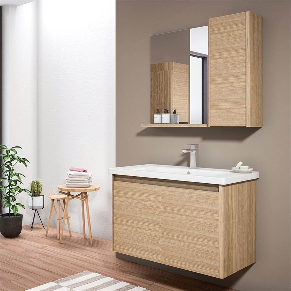 OrkaDüden Kapaklı 80 cm Banyo Dolabı