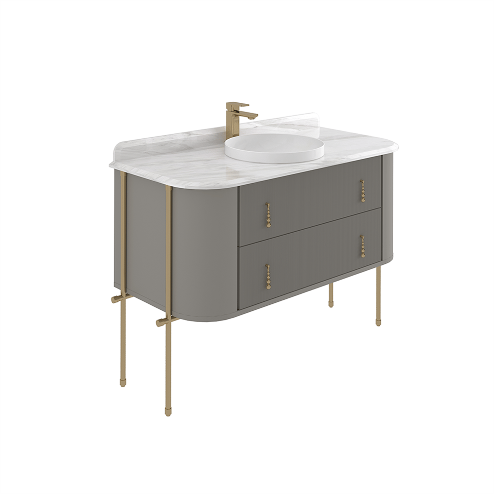 OrkaFelice 100 cm Metal Ayaklı Banyo Dolabı Alt Modülü
