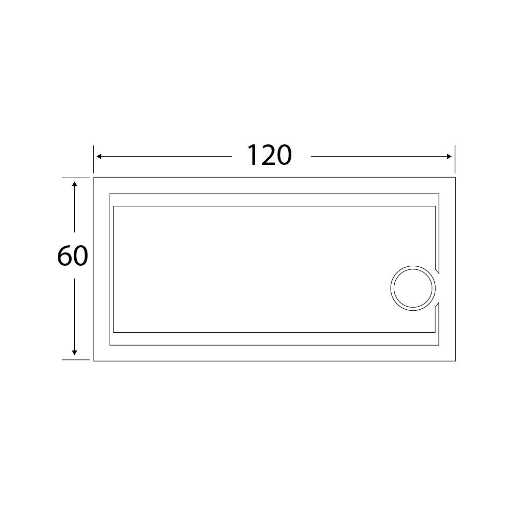 OrkaGalata 120x60 cm Ledli Ayna