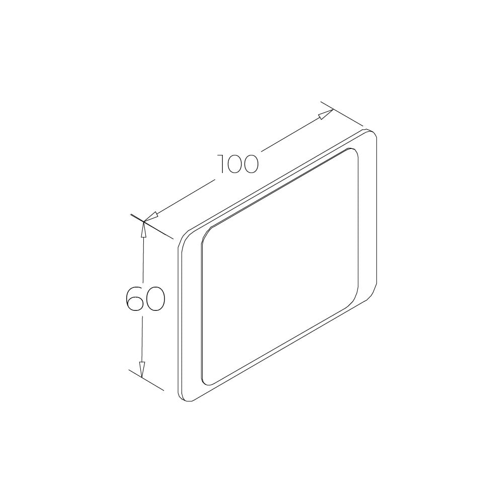 OrkaHermes 100x60 cm Ledli Ayna