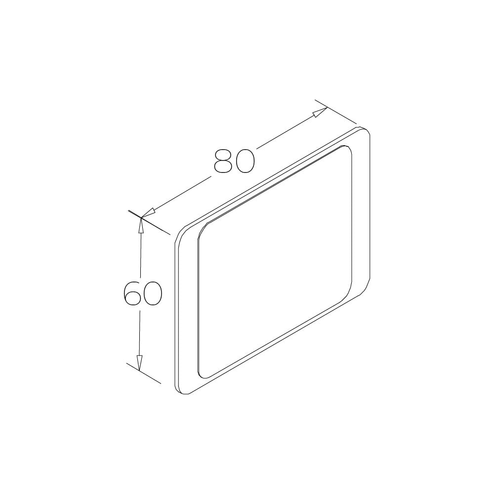 OrkaHermes 80x60 cm Ledli Ayna