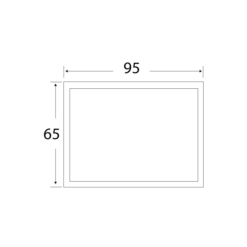OrkaKonak 95x65 cm Ledli Ayna