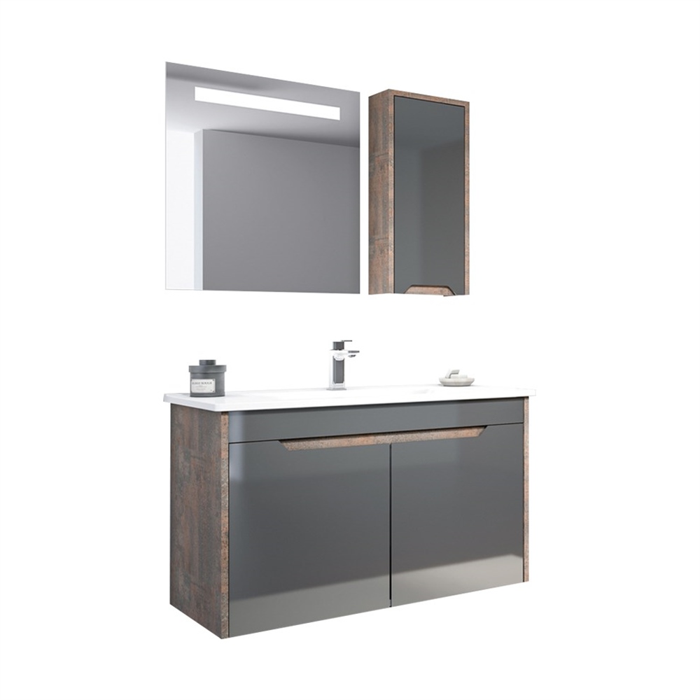 OrkaLago 100 cm Banyo Dolabı