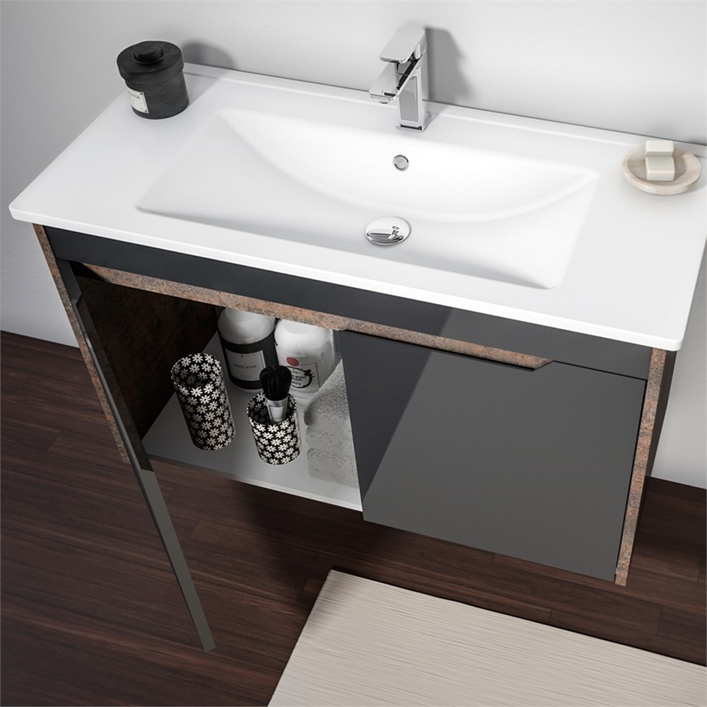 OrkaLago 75 cm Banyo Dolabı