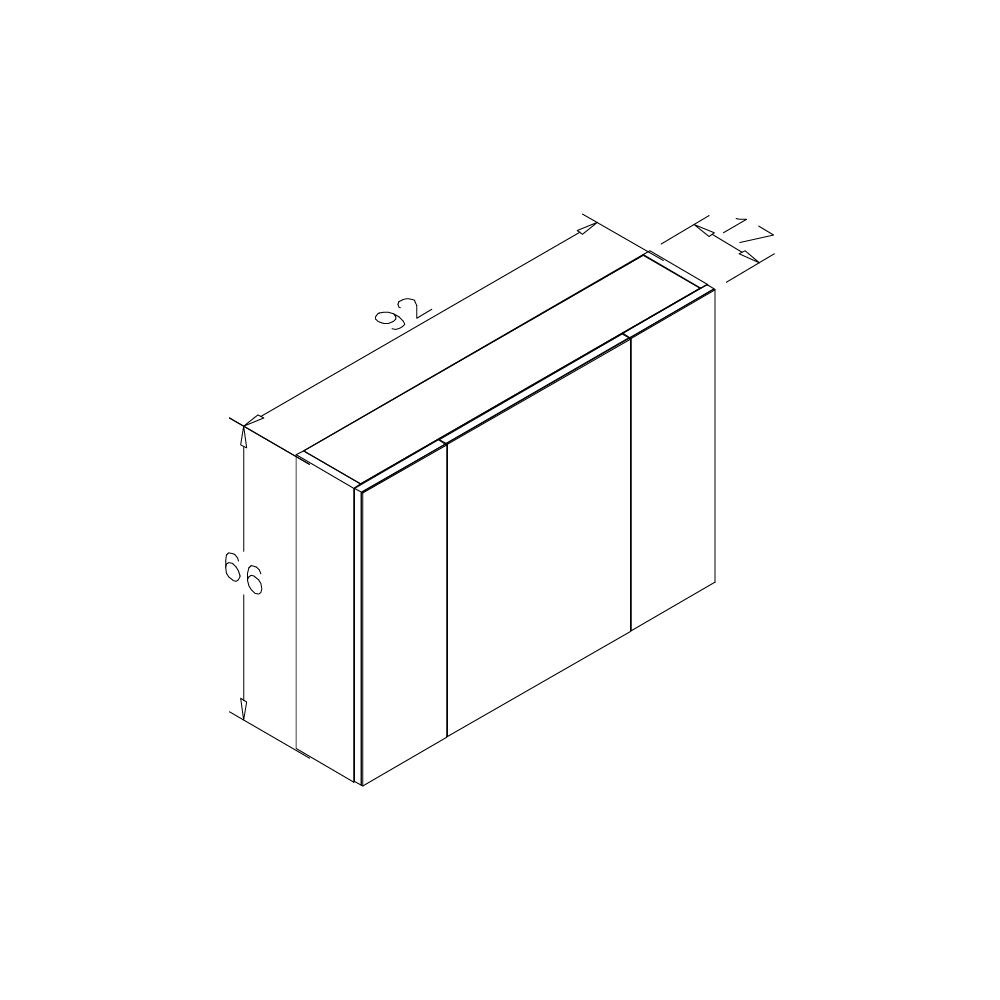 OrkaLikya 92 cm Ledli Dolaplı Ayna