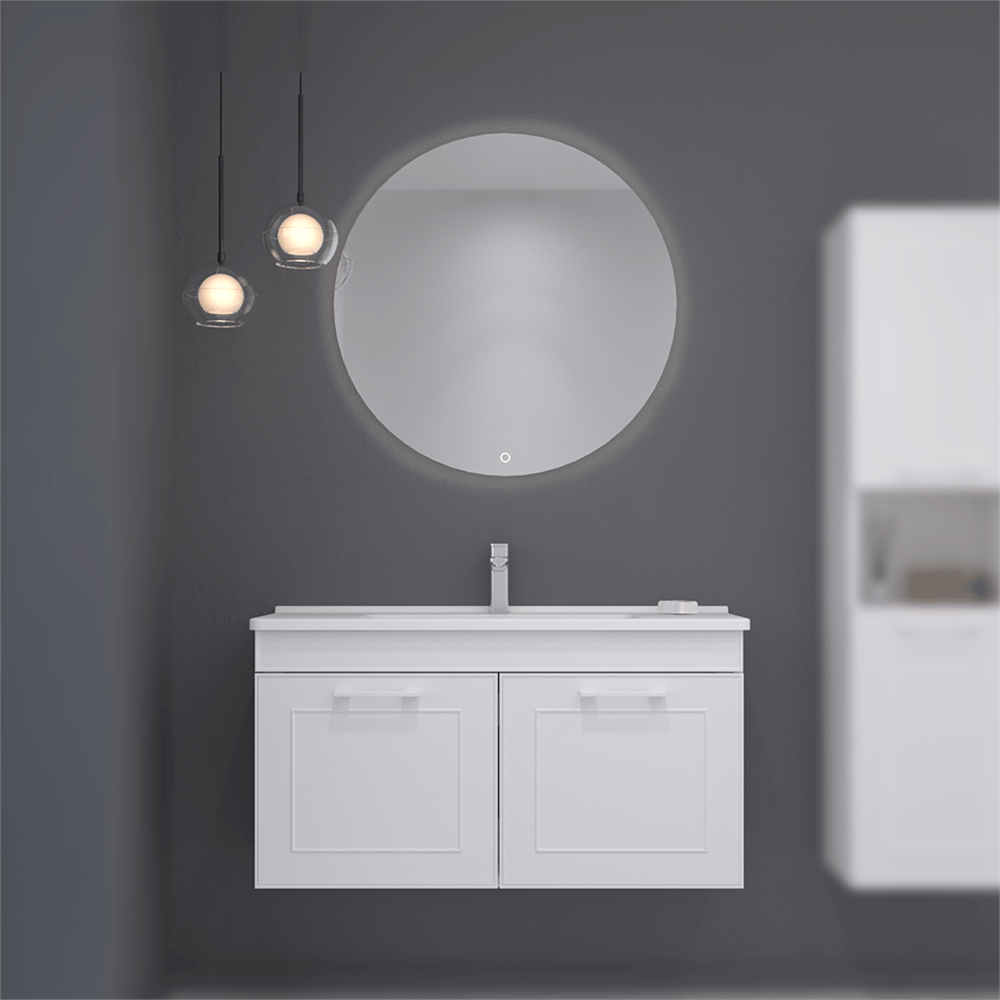 OrkaLimpo 100 cm Kapaklı Banyo Dolabı