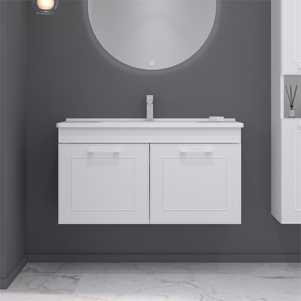 OrkaLimpo 100 cm Kapaklı Banyo Dolabı Alt Modülü