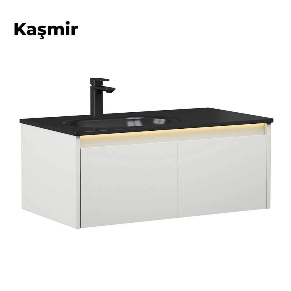 OrkaLisbon 132 cm Çift Gözlü Banyo Dolabı Alt Modülü