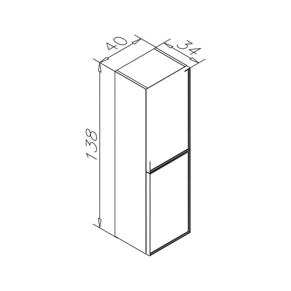 OrkaLucca 40 cm Boy Dolabı