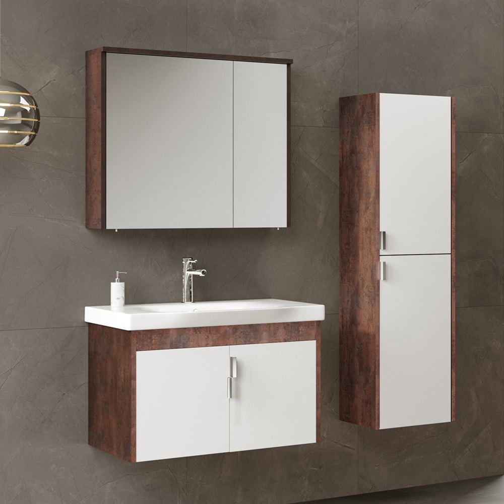 OrkaLuna 80 cm Banyo Dolabı