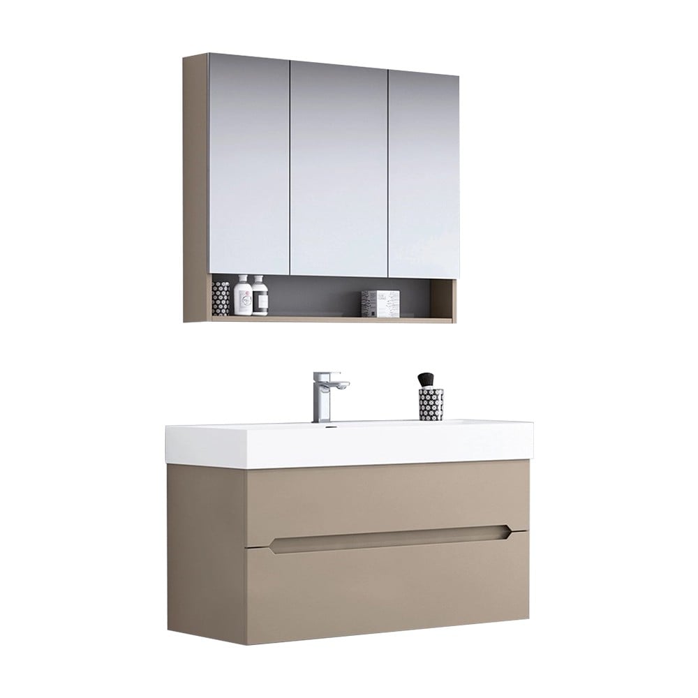 OrkaMalta 100 cm Banyo Dolabı