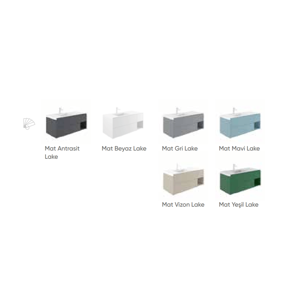 OrkaMilano 140 cm Çift Lavabolu Banyo Dolabı Alt Modülü