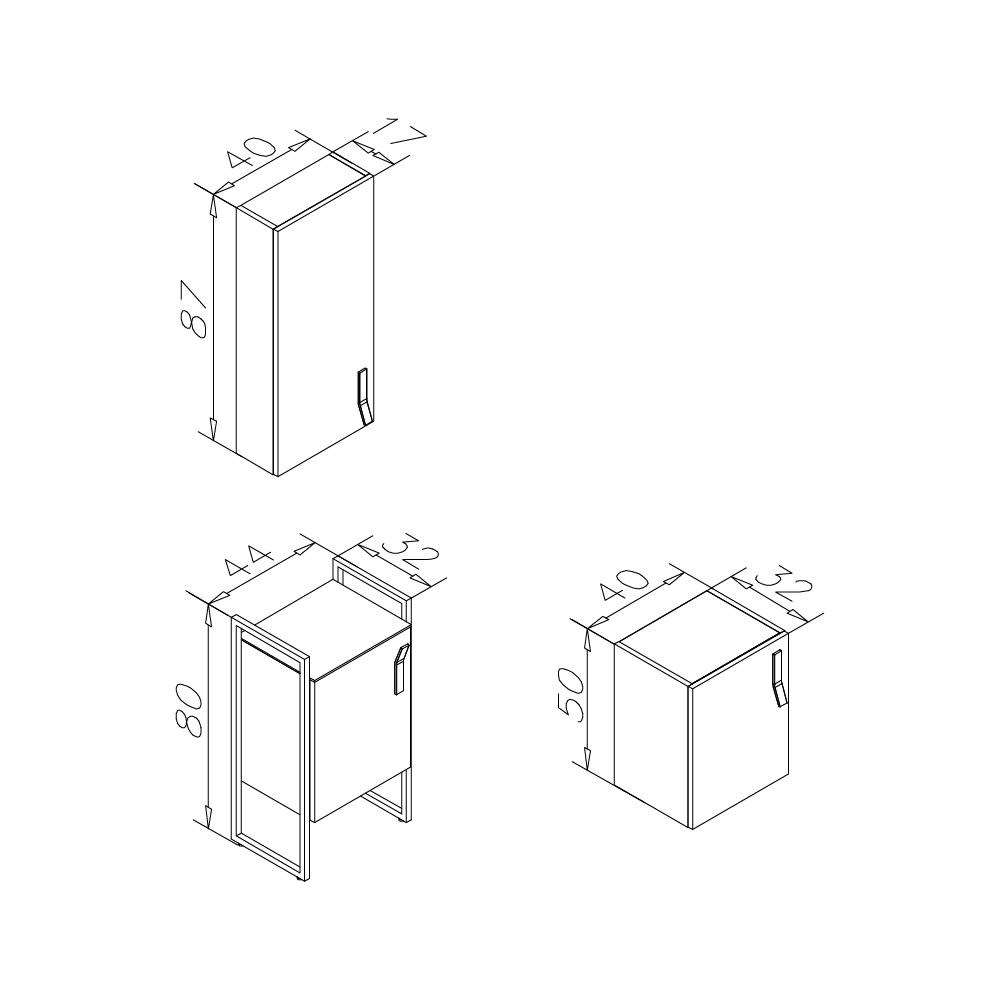 OrkaModena 80 cm Banyo Dolabı