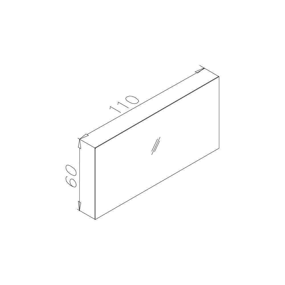 OrkaMono 110 cm Ledli Ayna