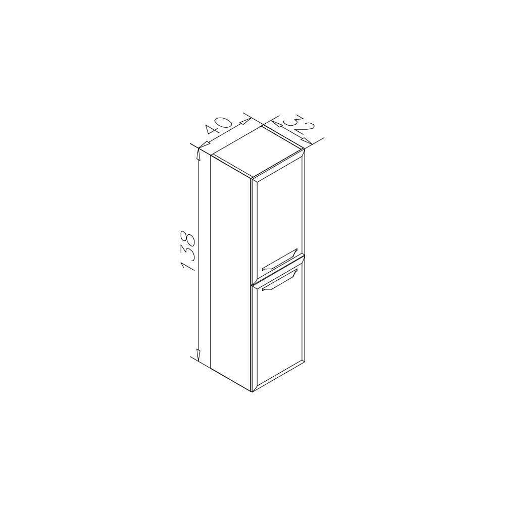 OrkaNuvola 100 cm Banyo Dolabı