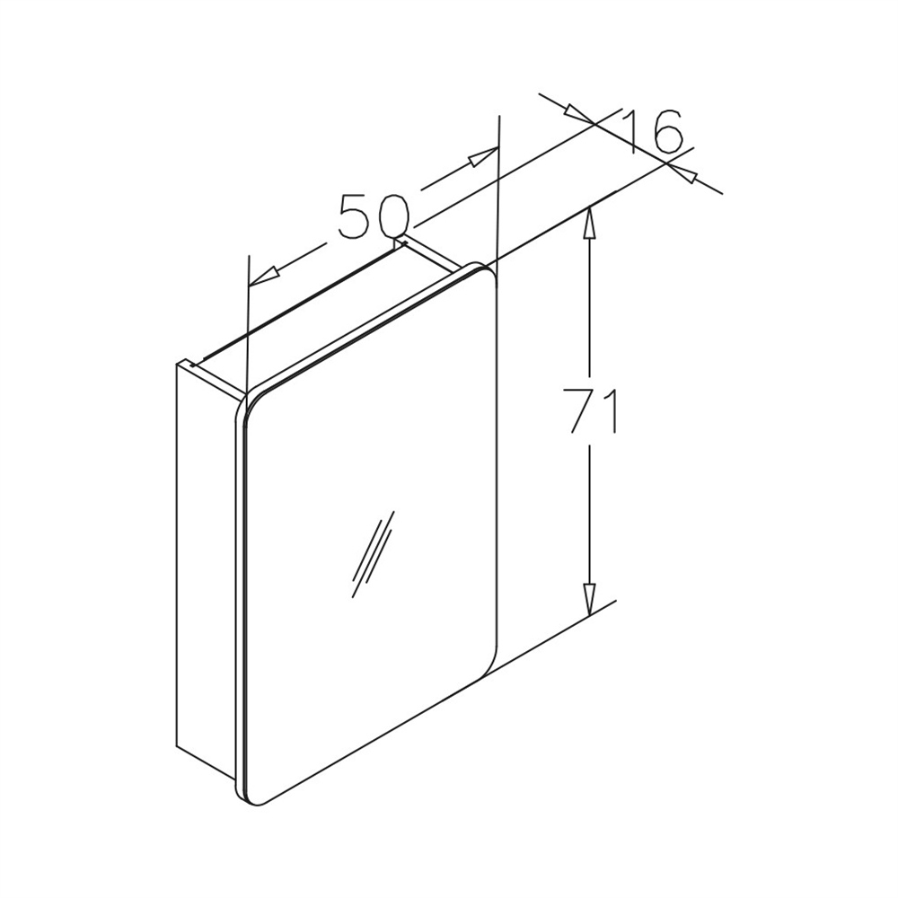 OrkaOrbit 50 cm Dolaplı Ayna