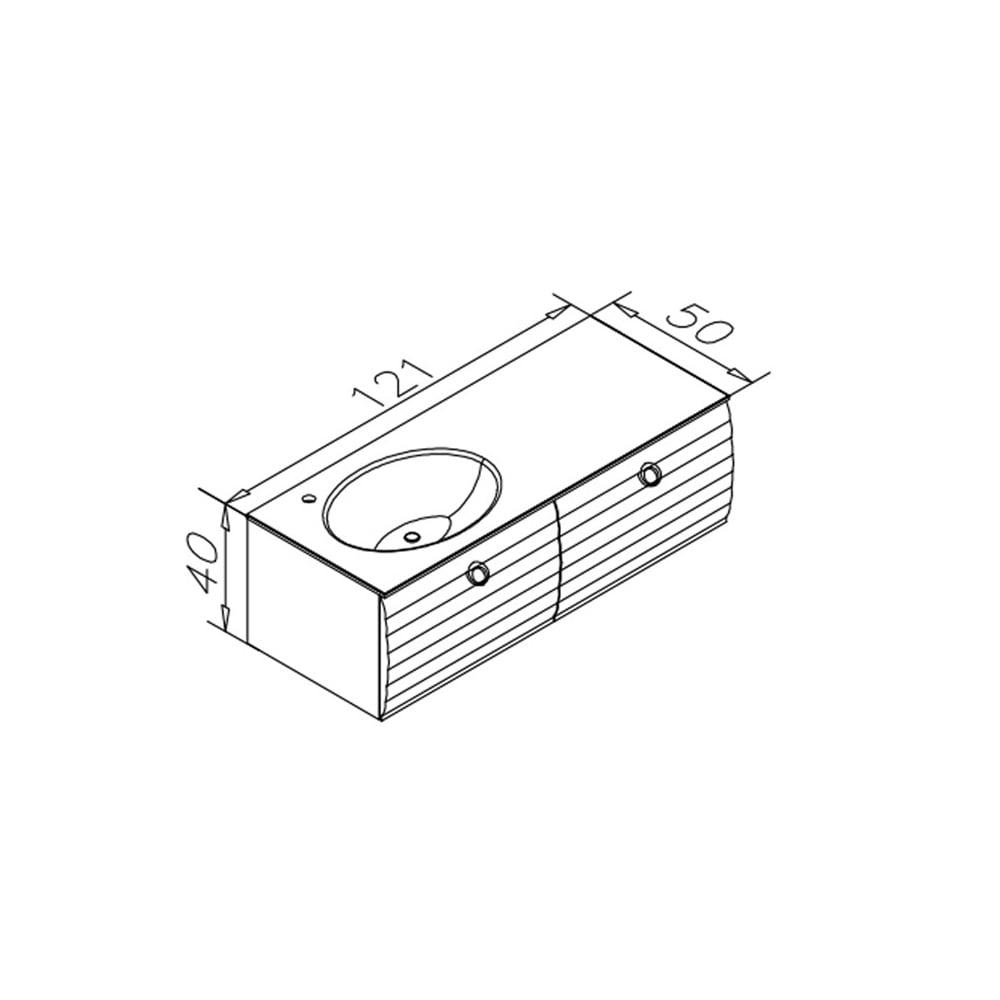 OrkaOrka Anzer 120 cm Banyo Dolabı Alt Modülü