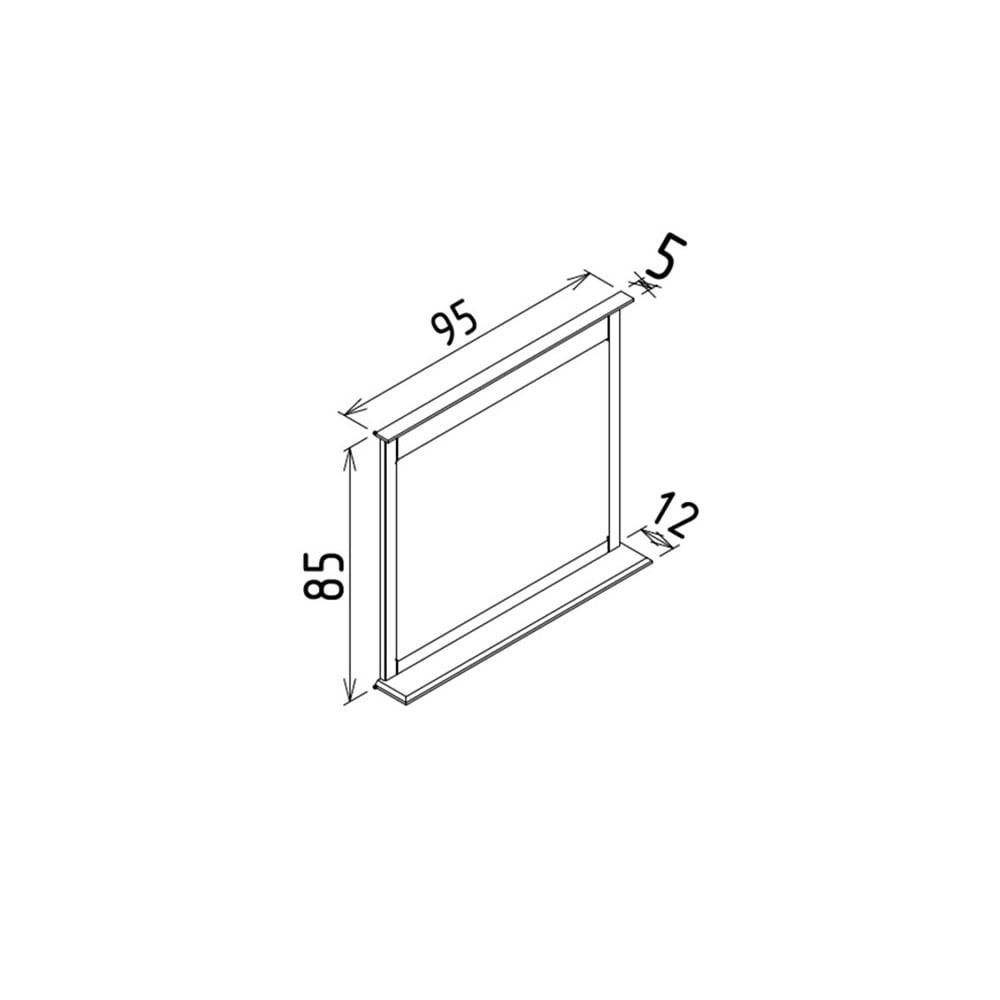 OrkaOrka Bastle 105 cm Ledli Ayna