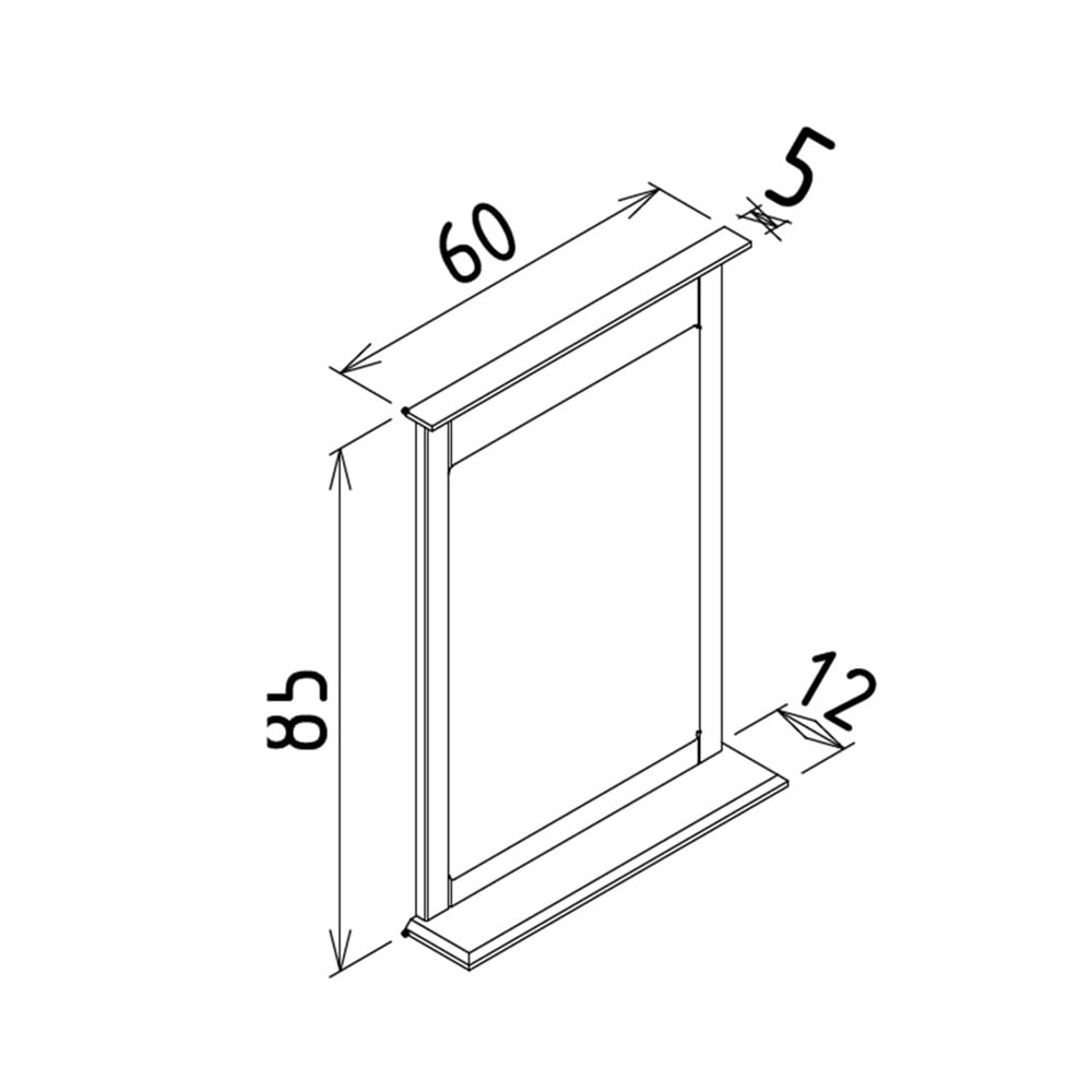 OrkaOrka Bastle 65 cm Ledli Ayna
